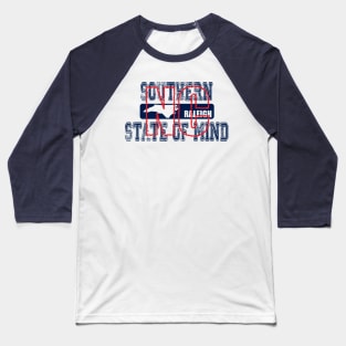 Southern State of Mind-North Carolina 3 Baseball T-Shirt